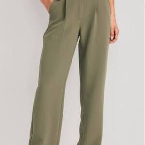 Olive Green Old Navy Taylor Wide Leg Trousers
